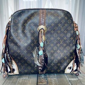 Upcycled Boho Authentic Louis Vuitton Sac Balade